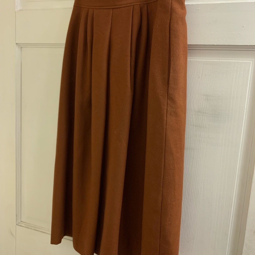 🔥‎ Cacharel Rust Skirt 1970s High Waisted Size 36